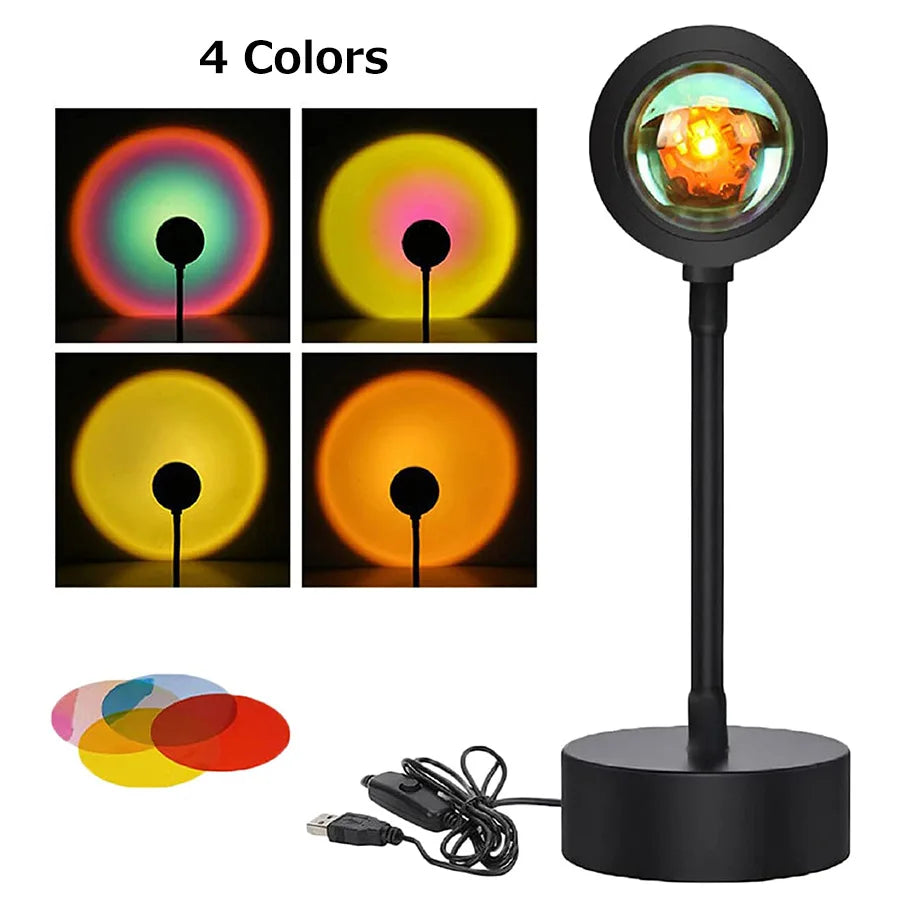 USB 5V Tuya Smart Sunset Lamp Night Light Sunset Projector Smart Life APP Remote Led Lights Room Decoration Photography Gift
