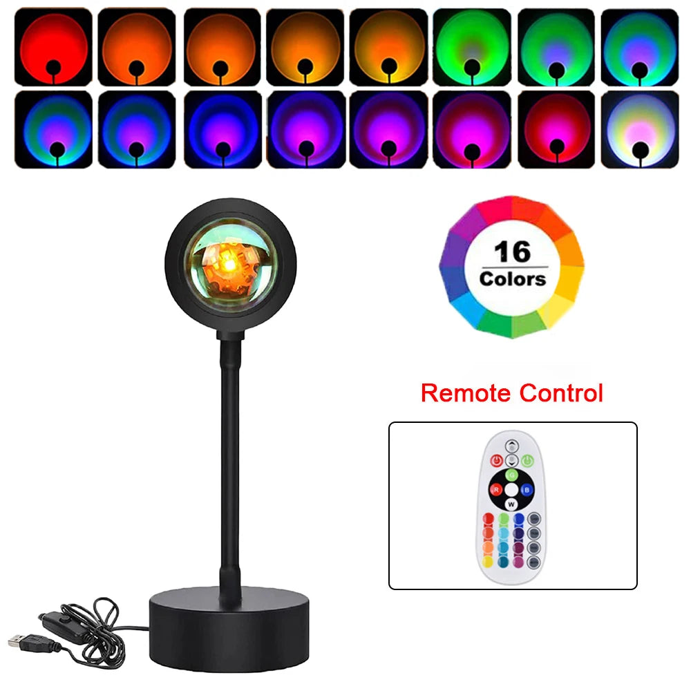 USB 5V Tuya Smart Sunset Lamp Night Light Sunset Projector Smart Life APP Remote Led Lights Room Decoration Photography Gift