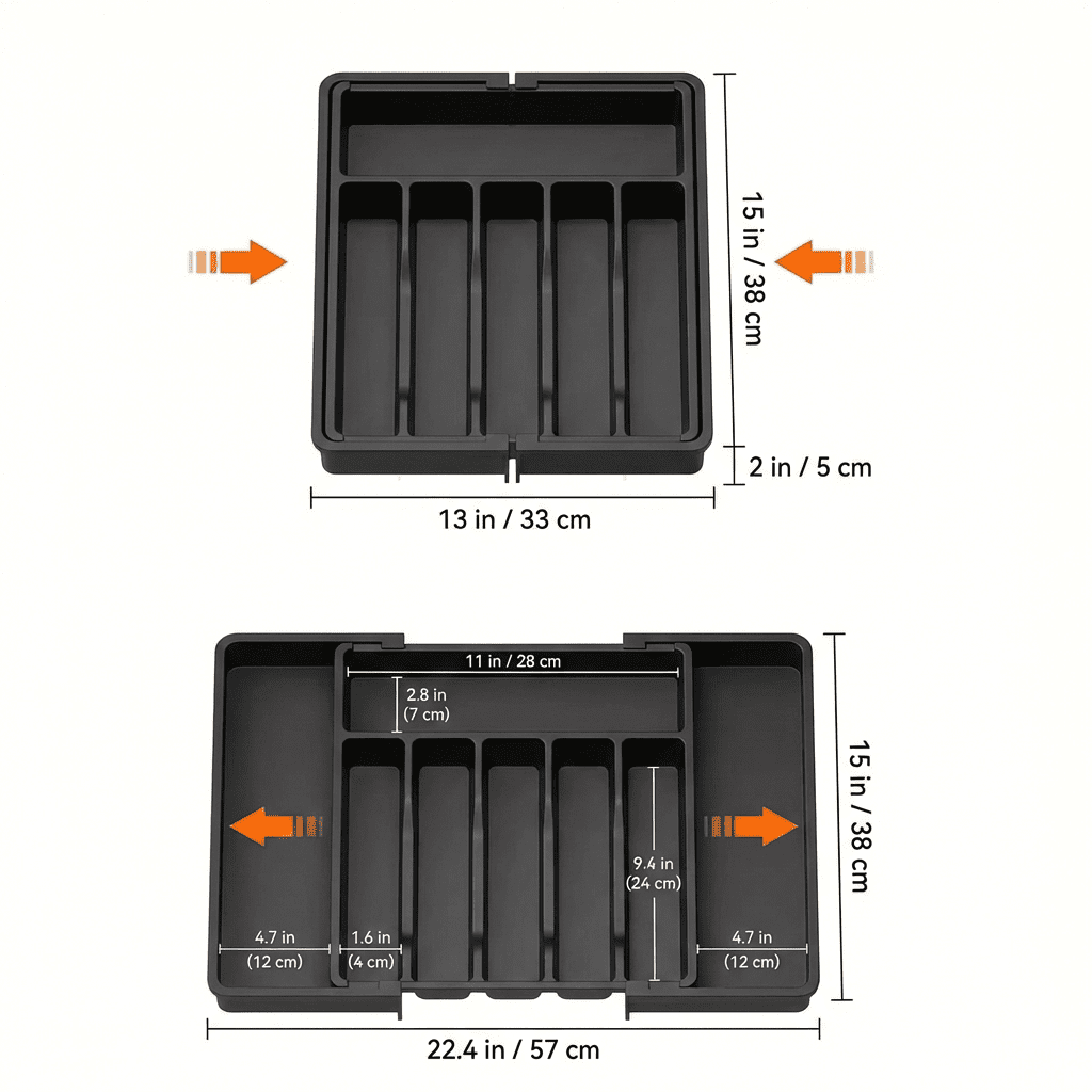 Expandable Custom-Fit Drawer Organizer