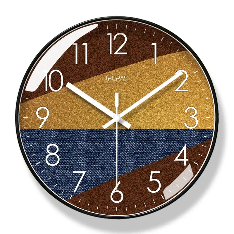 2025 New 10/12/14-inch Marble Texture Wall Clock Living Room Decoration Simple Nordic Fashion Home Decor Silent Quartz Clock