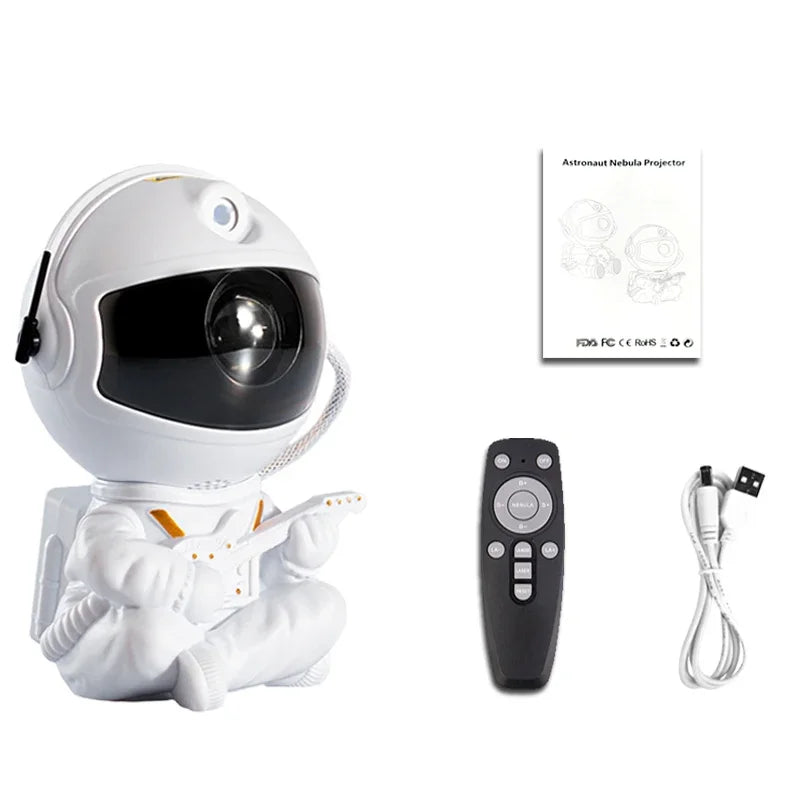 Galaxy Star Projector Night Lights Starry Sky Astronaut Atmosphere LED Lamp For Decorative Bedroom Ceiling Kids Children Gifts
