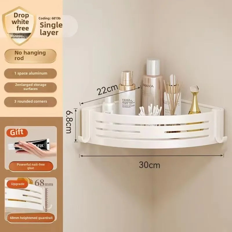 Bathroom Shelf plastics Shampoo Rack Makeup Storage Organizer Shower Shelf Bathroom Accessories No Drill Wall Corner Shelf