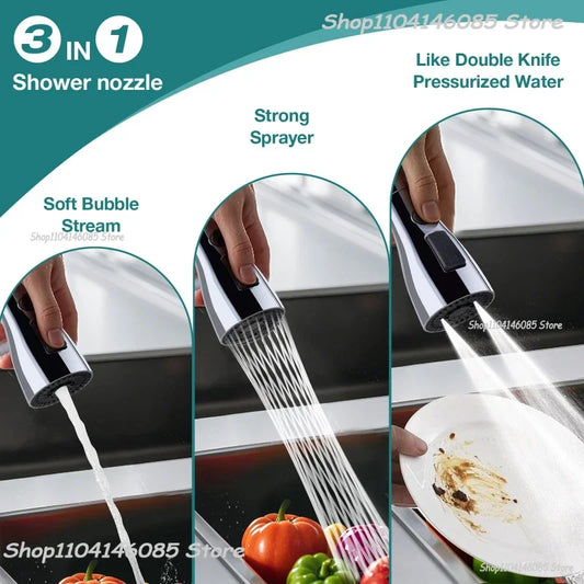 Universal 360° Rotate Kitchen Faucet Extender Aerator Plastic Splash Filter Kitchen Washbasin Faucet Bubbler Nozzle Aerator