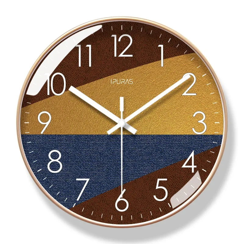 2025 New 10/12/14-inch Marble Texture Wall Clock Living Room Decoration Simple Nordic Fashion Home Decor Silent Quartz Clock