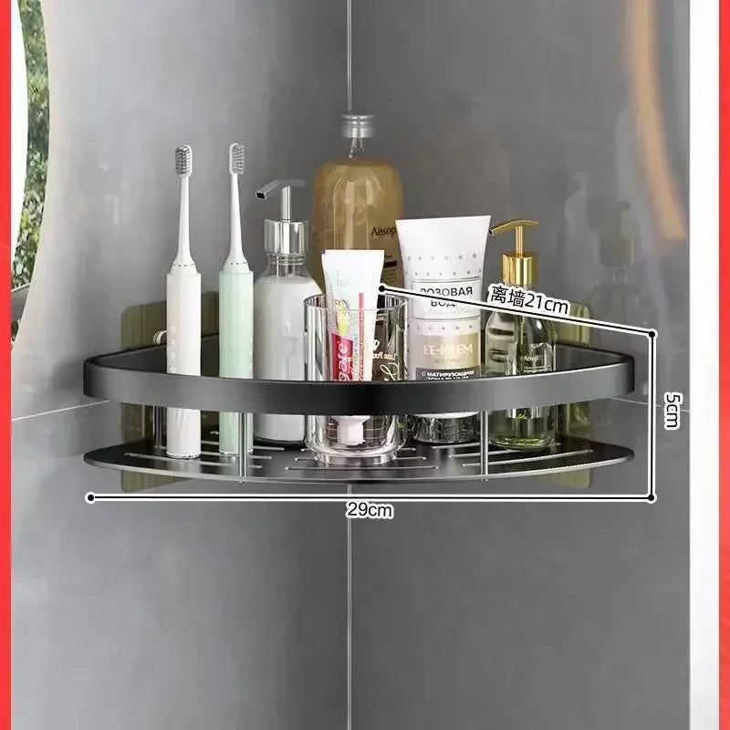 Bathroom Shelf plastics Shampoo Rack Makeup Storage Organizer Shower Shelf Bathroom Accessories No Drill Wall Corner Shelf