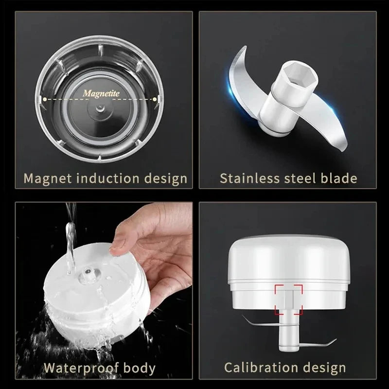 250/100ml USB Electric Garlic Chopper - Powerful Meat Grinder And Vegetable Crusher For Quick And Easy Food Prep Garlic Masher