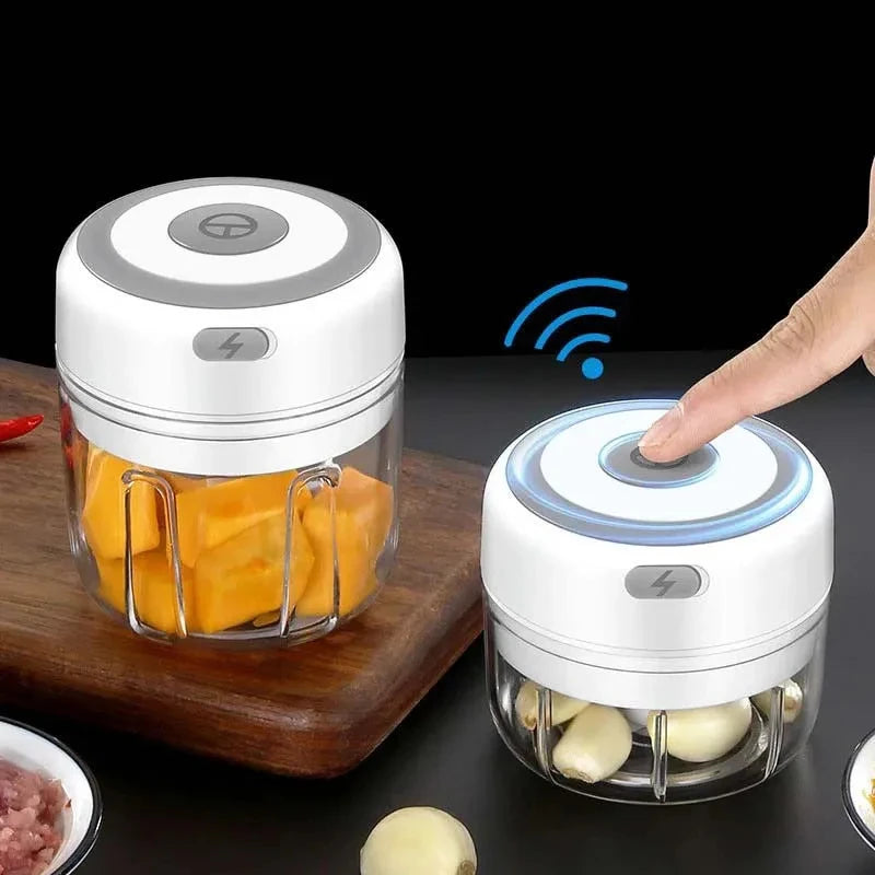 250/100ml USB Electric Garlic Chopper - Powerful Meat Grinder And Vegetable Crusher For Quick And Easy Food Prep Garlic Masher