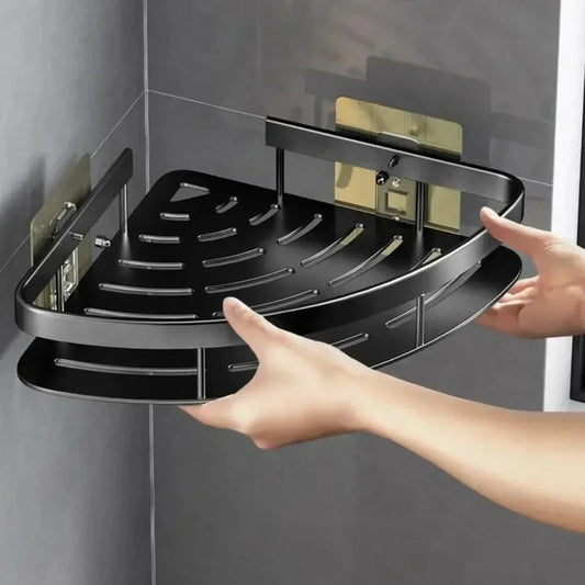 Bathroom Shelf plastics Shampoo Rack Makeup Storage Organizer Shower Shelf Bathroom Accessories No Drill Wall Corner Shelf