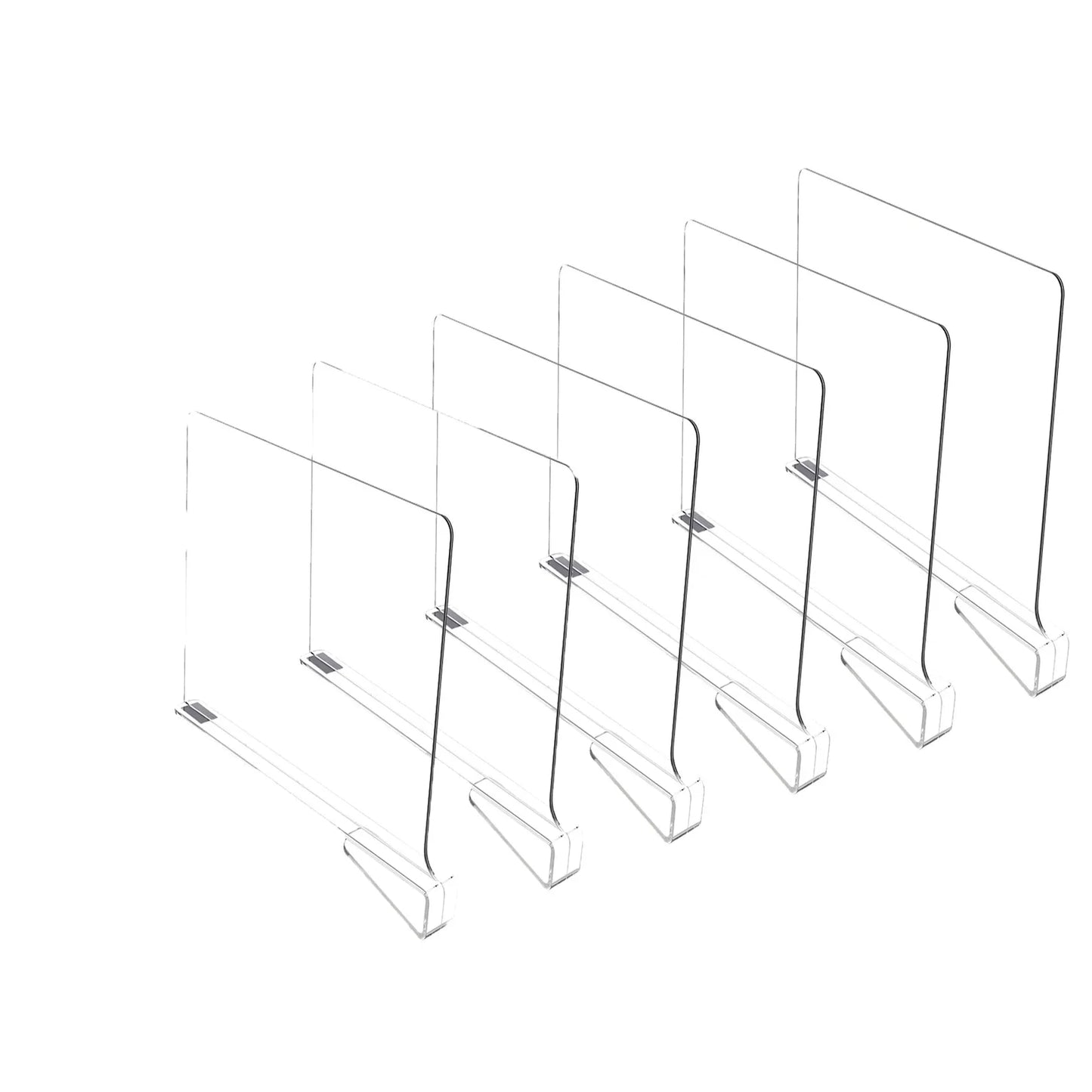 8/6/4/2pcs Transparent Closet Shelf for Wardrobe Organizer Cloth Divider Cupboard Bookcase Divider Baffle